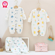 Body dài tay cho bé trai, bé gái, bodysuit liền thân 100% cotton, hàng xuất Hàn BD10