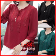 Áo Kiểu Trung Niên Nữ A568 - Kiểu Áo Trung Niên Cổ Thắt Nơ Thời Trang Đẹp Trang Nhã | Thời Trang Trung Niên Nữ U40 U50