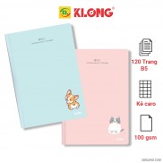 Sổ may dán gáy B5 Klong giấy  kẻ ngang/dotgird/caro, cuốn tập vở Klong nhiều mẫu