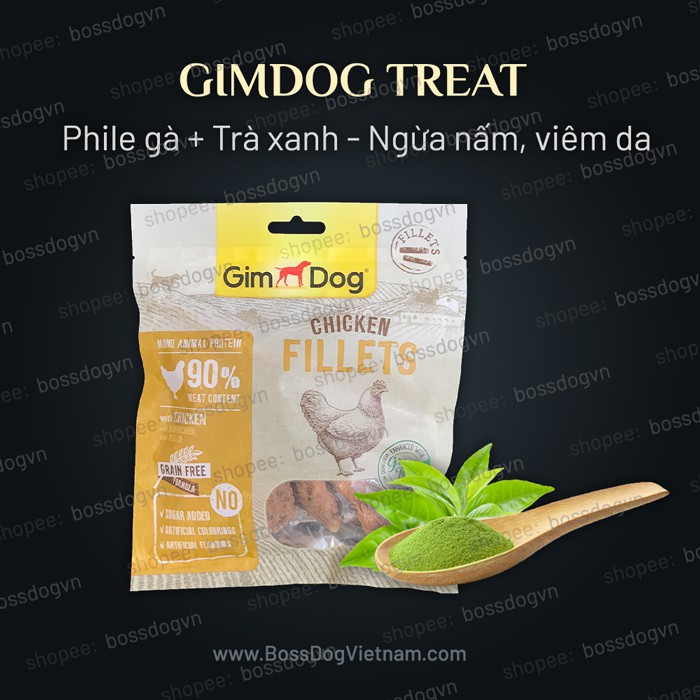 Bánh thưởng chó cưng 2in1 sạch răng, giữ cân, tốt cho hệ tiêu hóa Gimdog | BossDog