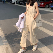 Jumpsuit Ống Rộng Lưng Cao Thời Trang Dành Cho Nữ
