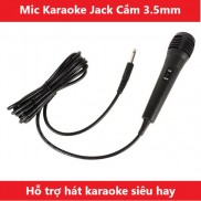 Mic hát karaoke có dây jack chân cắm 3.5mm , áp dụng với dòng loa karaoke có jack 3.5 và hỗ trợ hát karaoke - XSmart