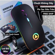 Chuột Không Dây A2 - Chống Ồn Pin Sạc Thích Hợp Cho Dân Văn Phòng