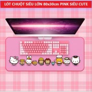 Lót Chuột Game Siêu Lớn 800x300mm Màu Hồng Siêu Đẹp, Bàn Di Pad Chuột Gaming Dùng Kê Cả Bàn Phím Và Chuột