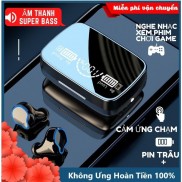 Tai Nghe Bluetooth Không Dây Thế Hệ Mới Extra Bass M9 Pro Nghe Nhạc EDM, REMIX Cực Đã Pin Siêu Trâu Dock Sạc Có Led