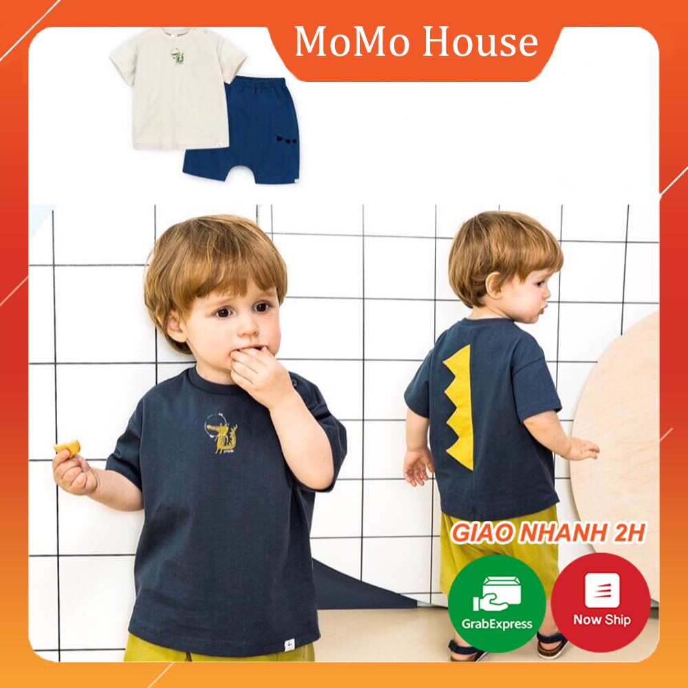 Bộ Cộc Tay Bé Trai Vây Cá Sấu Cực Ngầu