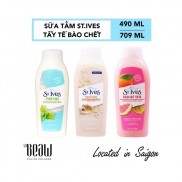 Sữa tắm ST.IVES 490ML - 709ML dưỡng da và tẩy tế bào chết hương yến mạch, cam chanh, muối biển