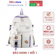 Balo ulzzang chống nước Hàn Quốc tặng sticker và gấu TN154
