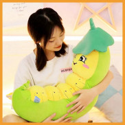Gối ôm con sâu cho bé gấu bông thú nhồi bông đáng yêu siêu mềm mịn kích thước 70cm 1m1
