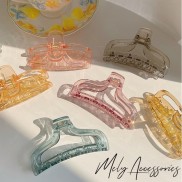 Kẹp tóc càng cua trong suốt nhiều màu dáng dài phong cách Hàn Quốc dành cho nữ - Mely 1471