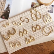 Khuyên tai Bông tai mạ vàng phong cách Hàn Quốc cổ điển đơn giản dành cho nữ - Mely 1361