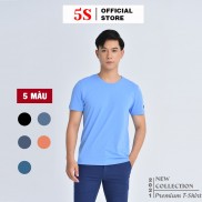 Áo Phông Nam Tay Ngắn 5S Premium (5 màu), Vải Thun Melang Muối Tiêu Cao Cấp, Thấm Hút Mồ Hôi, Co Giãn Tốt (TSO21023-01)