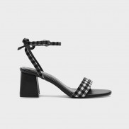 Giày Sandal DILY Phối Dây Thời Trang Gót Vuông 5cm Màu Đen_AA0224