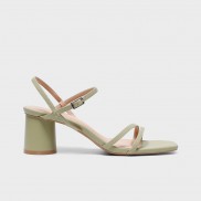 Giày Sandal DILY Phối Dây Quai Mảnh Gót Vuông 5cm Màu Xanh_AA0177