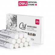 Bút sáp dầu màu trắng Deli - 72130