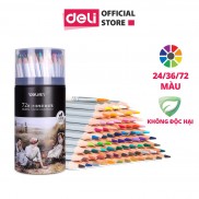 Bút chì màu cao cấp Deli dạng cốc - 24 màu/36 màu/72 màu - 68100/68101/68114