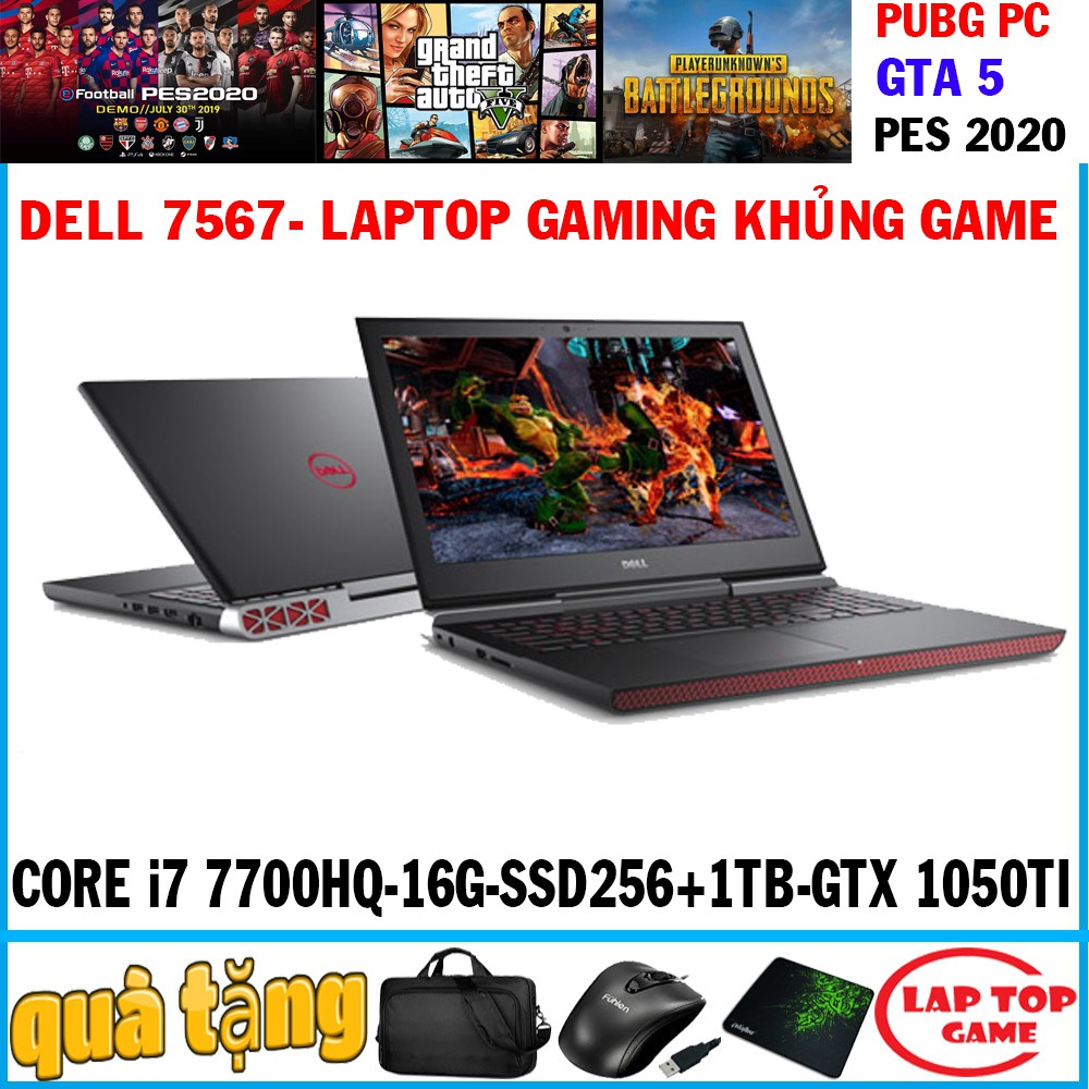 Khủng game Dell 7567 core i7 7700hq,vga gtx 1050ti 4g,laptop cũ chơi game cơ bản
