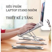 Giá đỡ laptop nhôm N8 thiết kế thông minh 2 tầng 15 nấc điều chỉnh độ cao, nâng tản nhiệt laptop
