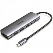 Bộ chuyển đổi đa năng USB type C 6 in 1 UGREEN CM136 80132 - Hàng phân phối chính hãng - Bảo hành 18 tháng