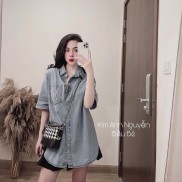  Áo Jeans bò thêu NY - Áo bò Mickey fom thụng xinh cá tính bán theo phân loại