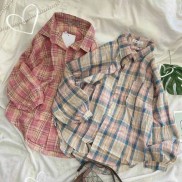 Áo sơ mi 2 túi kẻ nhiều màu mỏng đẹp sexy