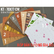 XỐP DÁN TƯỜNG 3D, GIẢ GỖ KÍCH THƯỚC 70x70 CM