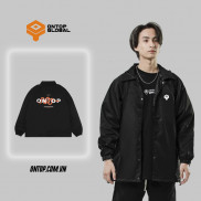 Áo khoác dù nam màu đen, cổ bẻ ONTOP - APEP