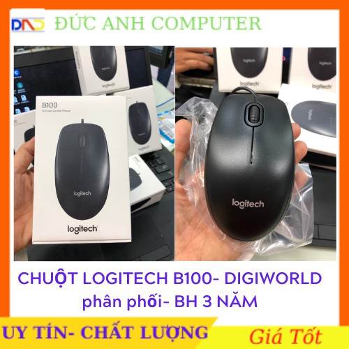 Chuột Máy Tính LOGITECH B100 Chuyên Game / Văn Phòng -Chính Hãng Bảo Thành 36 Tháng-