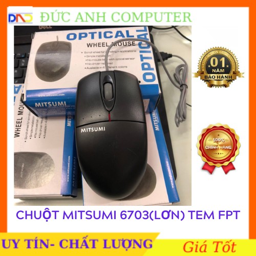 Chuột quang MITSUMI 6703 LỚN - Chính hãng- Bảo Hành 12 Tháng