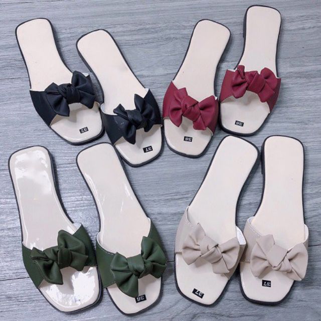 Dép nữ có nơ nhiều màu siêu xinh FREE SHIP 50k