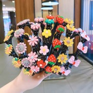 Bờm kiêm kẹp tóc trái cây cho bé