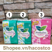 Băng vệ sinh Laurier Fresh and Free siêu mỏng , dày có cánh và không cánh - Fresh & Free Siêu thấm tối đa làn da êm ái