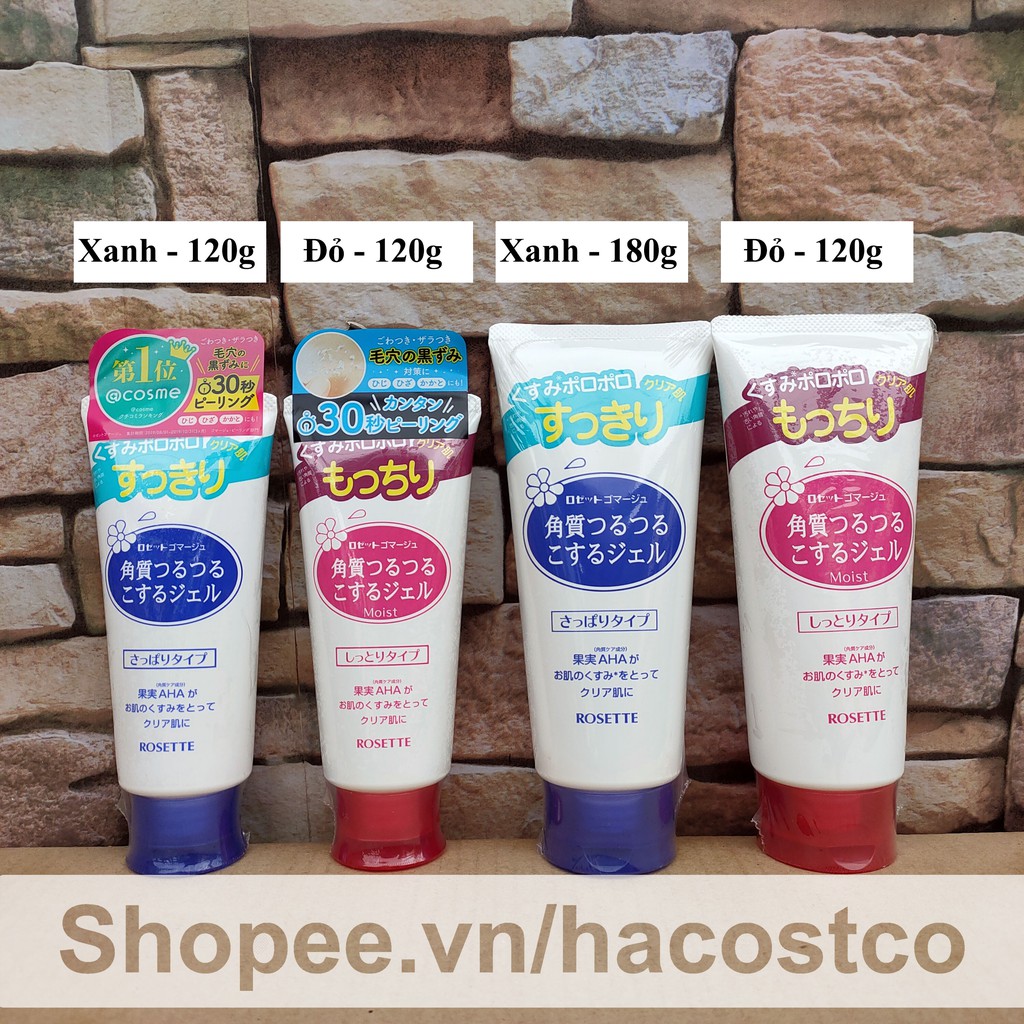 Tẩy Tế Bào Da Chết Rosette Nhật Bản 120g Chiết Xuất Trái Cây