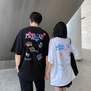 Áo Thun MISSOUT SMILEY tee nam nữ Full Tag tay cổ