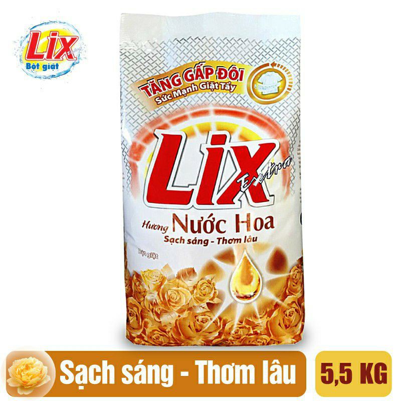 Bột giặt Lix Extra Hương Nước Hoa 5.5kg