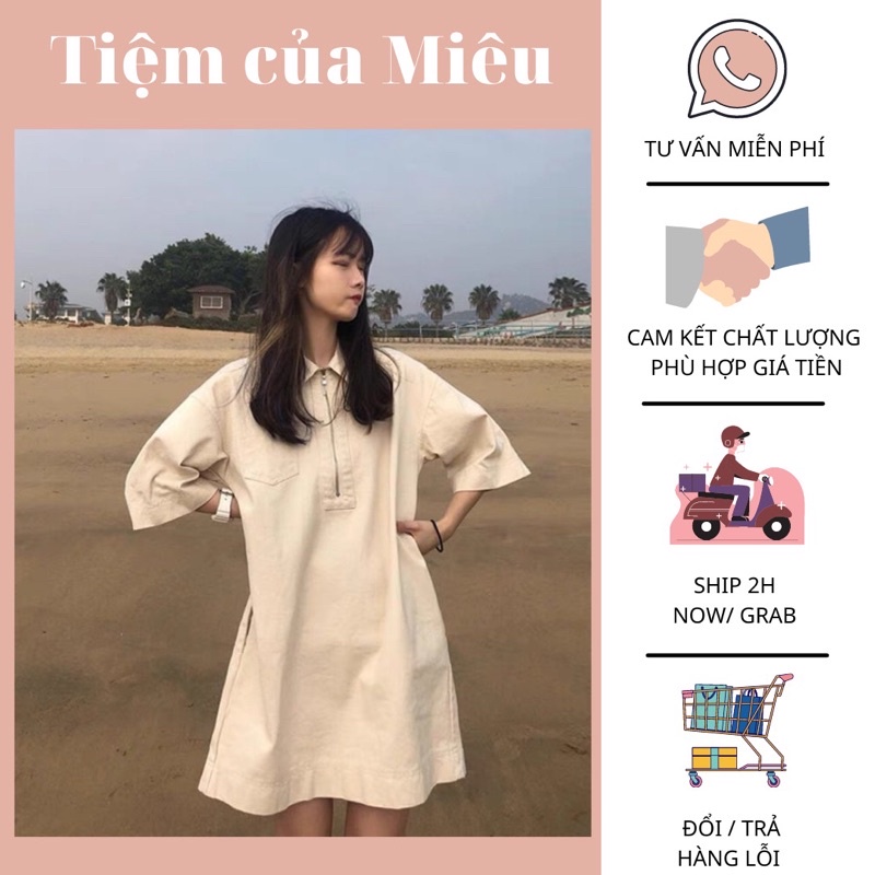 VÁY POLO XUÔNG KAKI MỀM