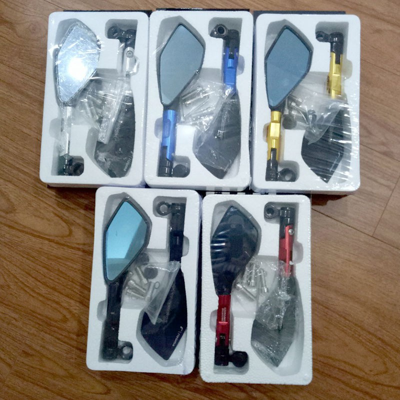 Bộ gương 5 cạnh Rizoma cao cấp gắn xe máy siêu chất - Ốc chân gương