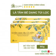 Lá Tắm Bé Sơ Sinh Giúp Mát Da Ngừa Rôm Sảy Mẩn Ngứa Cỏ Mềm Dạng Túi Lọc 80g - 100% Thảo Dược