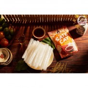 Bánh tráng ABI bánh tráng sate cay mặn loại bánh tráng sa tế công thức độc quyền túi zip thực phẩm và đồ uống