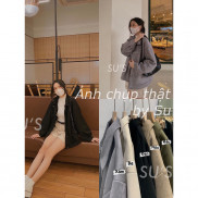 Áo khoác da lộn trơn 2 lớp A2020 SUSTORE