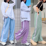 Quần dài nữ 3 sọc dáng rộng ống suông (ẢNH THẬT)