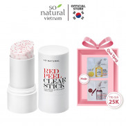 Red Peel Clear Stick Chính Hãng So Natural Pore Blackhead & Face Thanh Lăn Mụn Đầu Đen 23gram