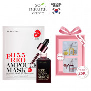 Bộ Serum Giảm Mụn Dưỡng Da Cấp Ẩm Cho Mặt Red Peel Tingle Serum Premium 20ml Red Mask PH.5.5 30ml So Natural