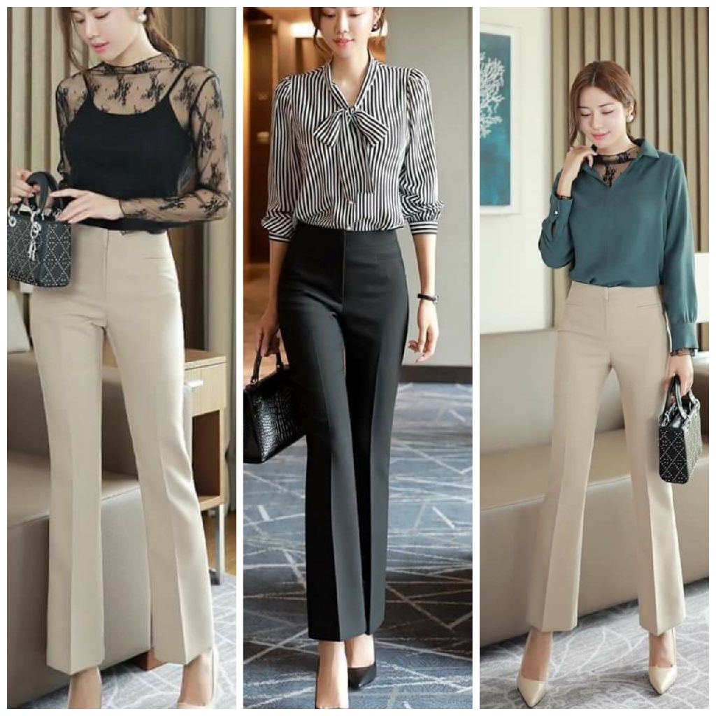 Quần Tây Công Sở Ông Loe Túi Vuông CÓ ẢNH THÂT Ở CUỐI