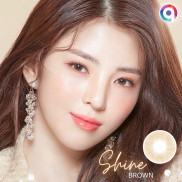 Kính áp tròng QUYNH LENS shine brown 0-8 độ