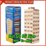 Đồ Chơi Rút Gỗ Cho Bé 54 Thanh - 48 Thanh (Size nhỏ và Size to)