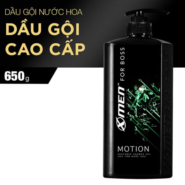 dầu gội và sữa tắm nước hoa Xmen Motion chai 650g