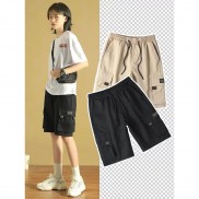 Quần short kaki Jack Lane, quần short nam nữ Unisex cạp chun co dãn