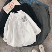 Áo sơ mi đũi cổ tàu Jack Lane, áo sơ mi nam nữ Unisex