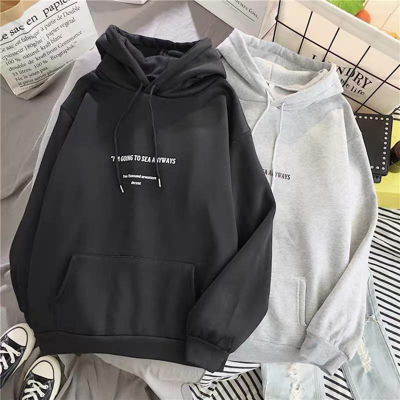 Áo Hoodie Oversize SEA nỉ da cá, JACKLANE , Áo dài tay Unisex Jack lane có mũ rút dây
